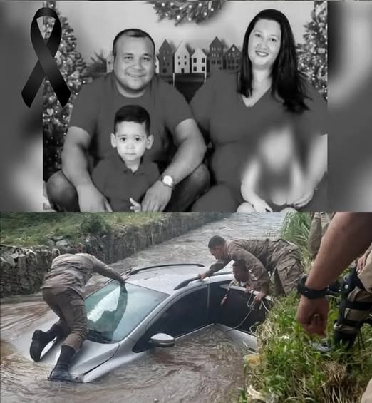 Tragedy Unfolds: Father, Mother, and Young Son Found Dead in Submerged Car 💔😔
