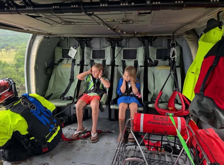 BREAKING NEWS: Two Girls Safely Rescued After Flooding in Central Texas! 🚁